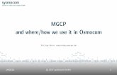 MGCP and where/how we use it in Osmocom file14/05/18 (c) 2017 sysmocom GmbH 1 MGCP and where/how we use it in Osmocom Philipp Maier