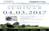 04.03 · Einführung in die Welt von Takashi Amano und ADA. Live-Einrichtung eines ADA Cube Garden 90-P Mit gleichzeitiger Erläuterung der Nature-Aquarium- Philosophie sowie Erklärung