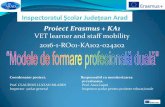 Proiect Erasmus + KA1 - PROIECTE EUROPENE ARAD · 20 ore care va fi livrat prin CCIA a judetului Arad; Oop4 -organizarea a doua workshopuri, in anul scolar 2017 2018, a cate 6 ore