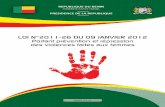 loi n°2011-26 du 09 janvier 2012 Portant prévention et ... · au sein de la famille tels que les coups, le viol conjugal, les agressions et atteintes sexuelles, les mutilations