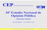 CEP · 2 fuente: cep, encuesta nacional de opinión pública, septiembre-octubre 1999. 26 de octubre de 1999 presentación universo que se incluye poblacion mayor de 18 aÑos (urbana