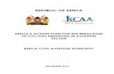 KENYA’S ACTION PLAN FOR THE REDUCTION - icao.int · republic of kenya kenya’s action plan for the reduction of co 2 gas emissions in aviation sector kenya civil aviation authority
