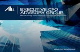 EXECUTIVE CFO ADVISORY GROUP - Alvarez & Marsal · A&M EXECUTIVE CFO ADVISORY GROUP Our team of seasoned industry executives has walked in your shoes and has the sensitivity that