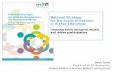 National Strategy for the Social Dimension in Higher ... · National Strategy for the Social Dimension in Higher Education Towards more inclusive access and wider participation Helga