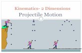Kinematics- 2 Dimensions · initial horizontal velocity. ... Remember, the velocity is CONSTANT horizontally, so that means the acceleration is ZERO! 1 2 2 y gt Remember that since