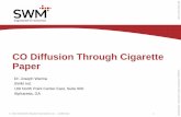 CO Diffusion Through Cigarette Paper - coresta.org · CO diffusion through cigarette paper is critical in controlling CO in mainstream smoke. Introducing bands with low diffusion