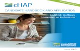 cHAP - ahcap.org cHAP Exam Application.....14¢â‚¬â€œ17 TABLE OF CONTENTS cHAP. ahcap.org HAP H 3 ABOUT CHAP