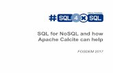 SQL for NoSQL and how Apache Calcite can help - FOSDEM · Christian Tzolov 2 Engineer at Pivotal BigData, Hadoop, Spring Cloud Dataflow Apache Committer, PMC member Apache {Crunch,