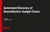 Automated Discovery of Deserialization Gadget Chains · 2015: Marshalling Pickles, AppSecCali 2015, Frohoff and ... classpath packaged as a war and may not have sources (especially
