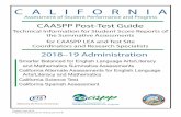2018–19 CAASPP Post-Test Guide · C A L I F O R N I A . Assessment of Student Performance and Progress. CAASPP Post-Test Guide. Technical Information for Student Score Reports of