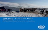 IOM Winter Assistance Plans · The lack of adequate shelter options forces many IDPs and affected host communities to seek refuge in substandard dwellings and in some cases leaves