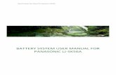 BATTERY SYSTEM USER MANUAL FOR PANASONIC LJ-SK56A · Battery System User Manual for Panasonic LJ-SK56A BATTERY SYSTEM USER MANUAL FOR PANASONIC LJ-SK56A