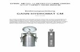Bedienungsanleitung GANN HYDROMAT CM · Bedienungsanleitung GANN HYDROMAT CM Version 01.10.2004 Der GANN HYDROMAT CM arbeitet nach der bekannten Calcium-Carbid-Methode. Dabei reagiert