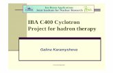 IBA C400 Cyclotron Project for hadron therapy - CERNcern.ch/AccelConf/c07/TALKS/MOYCR01.pdf · CYCLOTRON 2007 nYves Jongen, Michel Abs, William Beeckman, Albert Blondin, Willem Kleeven,