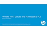 World’s Most Secure and Manageable PCs - hp.com · Summary of Security Functionality – Detachables (Nov 2016) Features Description HP Dell Microsoft Lenovo Apple Fujitsu Toshiba