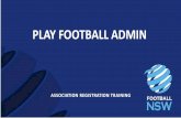 PLAY football ADMIN · MFC Club Data Home Screen. ORGANISATION menu. PEOPLE menu. REGISTRATION menu. TEAMS menu. COMPETITIONS menu . REPORTS menu. REPORTS menu. 32 STEP 2 UPDATE ORGANISATION