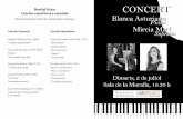 Concert 2 de juliol.pdf · Xavier Montsalvatge (1 912-2002) "Canción de cuna para dormir a un negrito" Canción Napolitana Francesco Paolo Tosti (1846-1916) "Marechiare" L ultimo