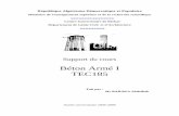 Béton Armé I TEC185 - cours- · PDF fileCours Du Béton Armé I: Centre Universitaire de Béchar 1 République Algérienne Démocratique et Populaire Ministère de l'enseignement