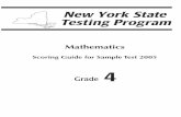 Scoring Guide for Sample Test 2005 - nysedregents.org · 3. If the question asks the student to provide an expression and the student provides an equation, If the question asks the
