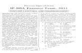 Previous Paper (Solved) IP-BBA Entrance Exam, 2011 I ... · reasons for industrial sickness in our country has been the fact that business and industrial managers, have not been able