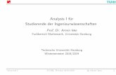 f ¨ur Ingenieurwissenschaften - math.uni-hamburg.de · I I. • Mengen. • unktionen. • . • r ¨rmen. • gleichm¨unktionen. • DiﬀDiﬀerentiationsregeln. • erts¨r.