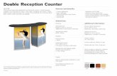 Double Reception Counter · Double Reception Counter LN-CU-08 Dress up your space with sophisticated and functional counters. Counter tops are available in four thermoform finishes
