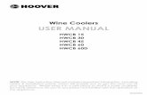 Wine Coolers USER MANUAL - d15v10x8t3bz3x.cloudfront.net · o When the Wine Cooler is connected to the power outlet it will turn on automatically. o Press and hold the power button