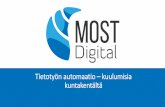 Tietotyön automaatio kuulumisia kuntakentältä - palkeet.fi · Copyright 2017©MOST Digital Oy Maria Vuontisvaara KTM, partneri 0400 602 939 maria.vuontisvaara@mostdigital.fi Sami