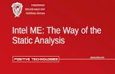 Intel ME: The Way of the Static Analysis · Заголовок 1 ptsecurity.com Intel ME: The Way of the Static Analysis TROOPERS17 20th-24th March 2017 Heidelberg, Germany