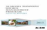 ALABAMA NONPOINT SOURCE MANAGEMENT PROGRAM · Nonpoint source (NPS) pollution, also known as polluted runoff, is the largest cause of Alabama’s water quality impairments, accounting