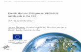 The EU Horizon 2020 project PEGASUS and its role in the CSP · • DLR Institute of Solar Research – Solar Chemical Engineering • Potential of solar energy • Sulphur as industrial