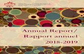 Annual Report/ Rapport annuel 2018-2019 · L'alphabétisation continue également d'être une priorité et la formation en administration du nouveau test d'alphabétisation est désormais
