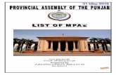 Pr re eppaaredd bbyy LEEGGIISSLL AATTIIOONN BBRRANNCCHHpapmis.pitb.gov.pk/uploads/downloads/short_list.pdf · CONTENTS S/N Title Page 1. Officers of the House 1 2. Chief Minister/Ministers