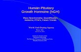 Human Pituitary Growth Hormone (hGH) . ¢  Human Pituitary Growth Hormone (hGH) Mass Spectrometry, Quantification,