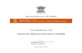 Government of India - bilaspurnagarnigam.combilaspurnagarnigam.com/files/SwachhBharatMission.pdf · endeavor of ULBs that the informal sector workers in waste management (rag pickers)