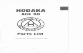 hodakapartsidaho.comhodakapartsidaho.com/wp-content/uploads/2019/01/very-early-ACE-90... · HODAKA ACE 90 ODA Parts List Part No. with ( * ) mark are optional items