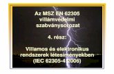 Az MSZ EN 62305 villámvédelmi szabványsorozat 4. rész ... · [angol: bonding network (BN)] Egymással összekötött fémszerkezetek összessége, amely „elektromágneses árnyékolást”