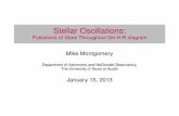 @let@token Stellar Oscillations: Pulsations of Stars ...mikemon/pulsations.pdf · Stellar Oscillations: Pulsations of Stars Throughout the H-R diagram Mike Montgomery Department of