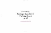 archive/ Taisiya Ivanova. - speicher-duesseldorf.despeicher-duesseldorf.de/wp-content/uploads/2016/01/TaisiyaIvanova... · Telepathien byTaisiya Ivanova @ Speicher ARCHIVE Introduction
