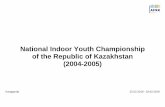 National Indoor Youth Championship of the Republic of ... · National Indoor Youth Championship of the Republic of Kazakhstan (2004-2005) FINAL PROTOCOL Karaganda 22.02.2019 - 23.02.2019