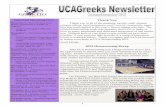 Important Upcoming Dates Thank You - uca.edu · 1 Important Upcoming Dates Thank You November 6 – Bear Den Executive Board applications available on OrgSync Greek God Pageant, 7PM,