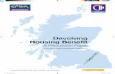 Devolving Housing Benefit - Chartered Institute of Housing Policy Pdfs/Politics and Housing... · Devolving housing benefit: A discussion paper As a significant period of lobbying