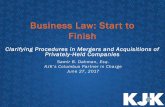 Business Law: Start to Finish - Dahman Law fileBuyers want carve outs to caps, baskets, survival times for fundamental reps (organization, due authority, capitalization, etc.), tax,