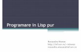 Programare in Lisp pur - Departamentul de Informaticăid.inf.ucv.ro/~rstoean/courses/pnp/c9.pdf · 2 Definirea propriilor functii • “Un program Lisp este o colectie de functii