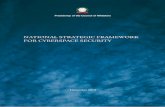 Italy's National Strategic Framework for Cyberspace Security · 03.04.2013 · operates, and that factors the cyber dimension of future conflicts in its strategic doctrine and in