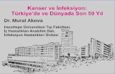 Kanser ve İnfeksiyon: Türkiye’de ve Dünyada Son 50 Yıl · PDF filesiprofloksasin kombinasyonunun iv seftriakson-amikasin ile kıyaslanması