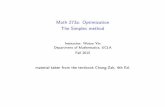 Optimization: The Simplex method - UCLAwotaoyin/math273a/slides/Lec5_the_Simplex_Method... · Math 273a: Optimization The Simplex method Instructor: Wotao Yin Department of Mathematics,