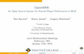 OpenWAR: - An Open Source System for Overall Player ...bbaumer/w/pub/openWARtalk.pdf · OpenWAR: An Open Source System for Overall Player Performance in MLB Ben Baumer1 Shane Jensen2