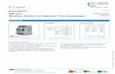 Datenblatt MR-TO4 Modbus-Modul mit digitalen Triac-Ausgängen · Digitale Ausgänge 4x Triac Schaltspannung 20 V AC bis 250 V AC Dauerstrom 0,5 A pro Triac Gehäuse Abmessungen BxHxT