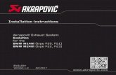 Installation instructions - JAMparts · proper installation and safe use of the Akrapovič exhaust system. Akrapovič and/or its partners Akrapovič and/or its partners shall not